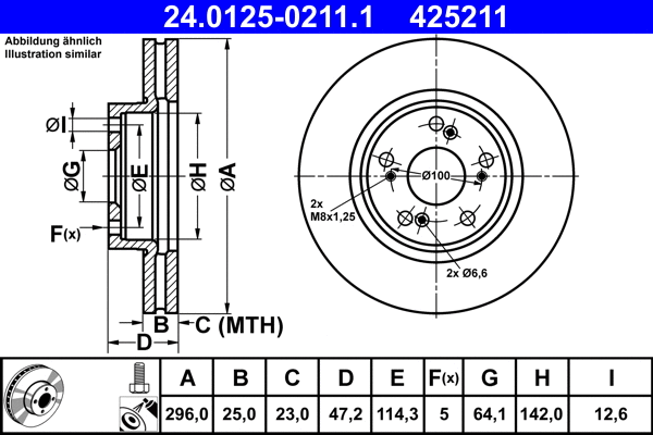 Brake Disc (24.0125-0211.1)