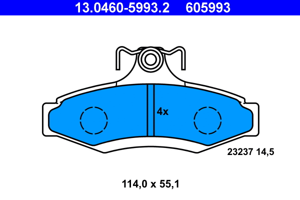 Brake Pad Set, disc brake (13.0460-5993.2)
