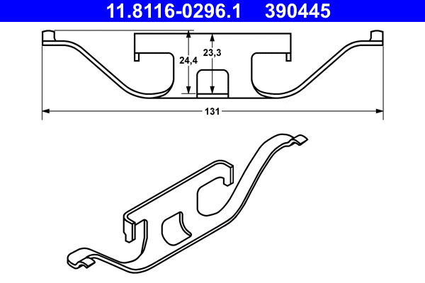 Spring, brake caliper (11.8116-0296.1)
