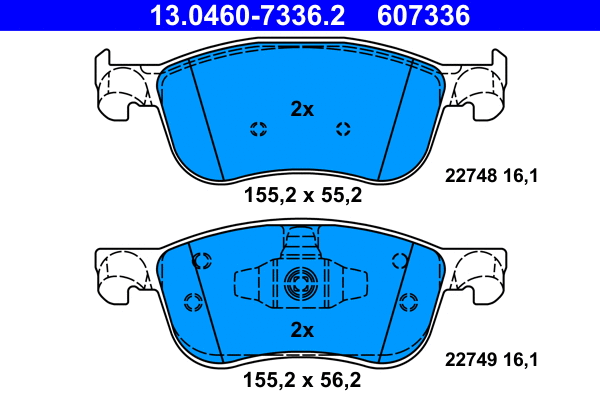 Brake Pad Set, disc brake (13.0460-7336.2)