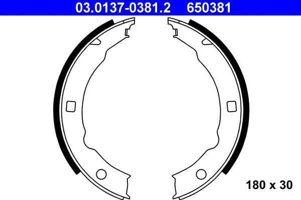 Brake Shoe Set, parking brake (03.0137-0381.2)