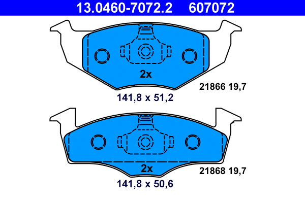 Brake Pad Set, disc brake (13.0460-7072.2)