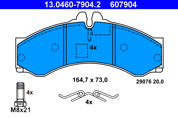 Brake Pad Set, disc brake (13.0460-7904.2)