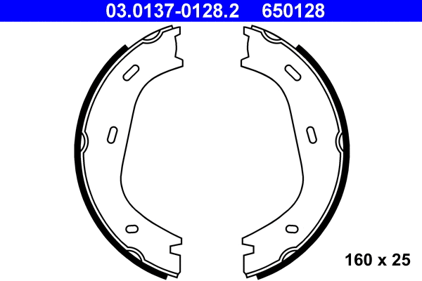Brake Shoe Set, parking brake (03.0137-0128.2)