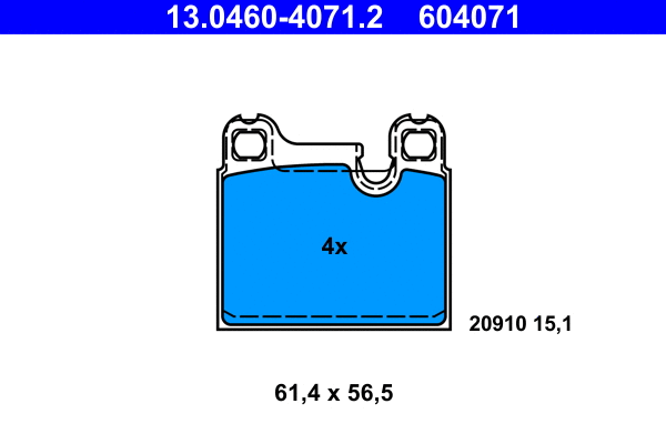 Brake Pad Set, disc brake (13.0460-4071.2)