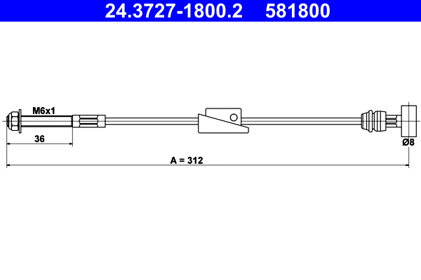 Cable Pull, parking brake (24.3727-1800.2)