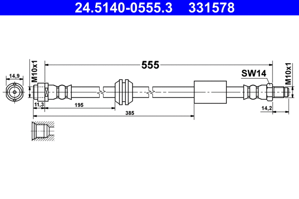 Brake Hose (24.5140-0555.3)