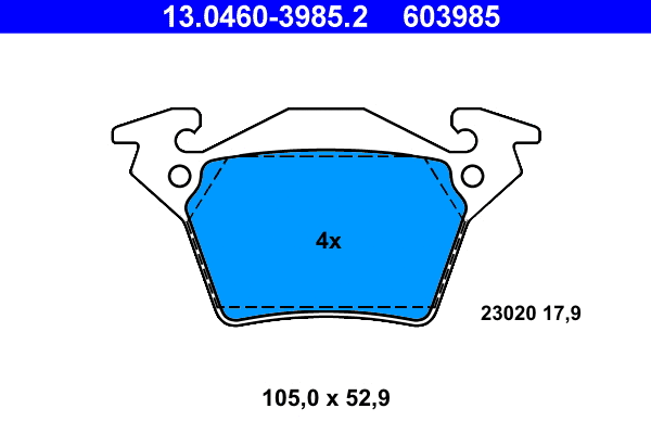 Brake Pad Set, disc brake (13.0460-3985.2)