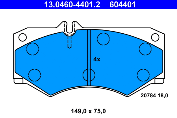 Brake Pad Set, disc brake (13.0460-4401.2)