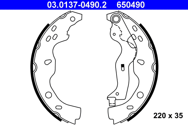 Brake Shoe Set (03.0137-0490.2)