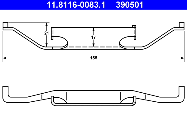Spring, brake caliper (11.8116-0083.1)