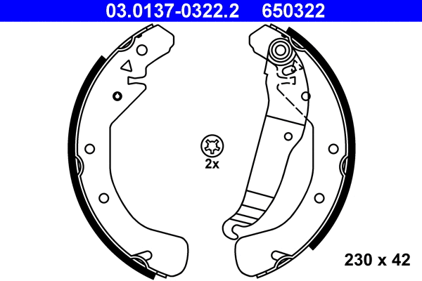 Brake Shoe Set (03.0137-0322.2)
