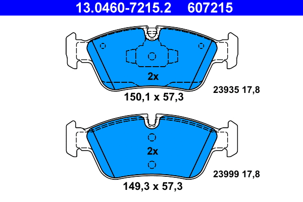 Brake Pad Set, disc brake (13.0460-7215.2)
