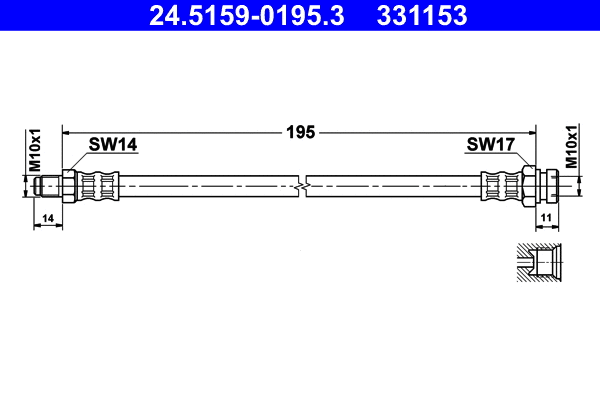 Brake Hose (24.5159-0195.3)