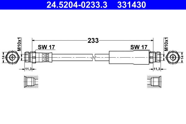 Brake Hose (24.5204-0233.3)