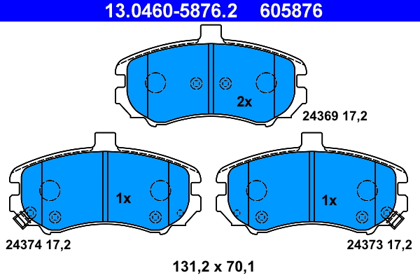 Brake Pad Set, disc brake (13.0460-5876.2)