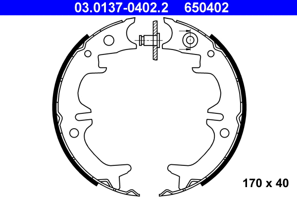 Brake Shoe Set, parking brake (03.0137-0402.2)