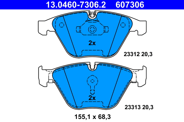 Brake Pad Set, disc brake (13.0460-7306.2)