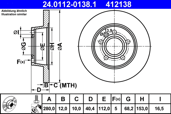 Brake Disc (24.0112-0138.1)