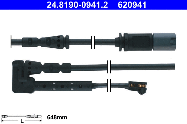 Warning Contact, brake pad wear (24.8190-0941.2)