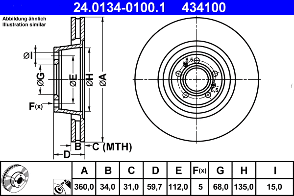 Brake Disc (24.0134-0100.1)