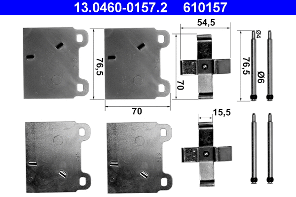 Accessory Kit, disc brake pad (13.0460-0157.2)