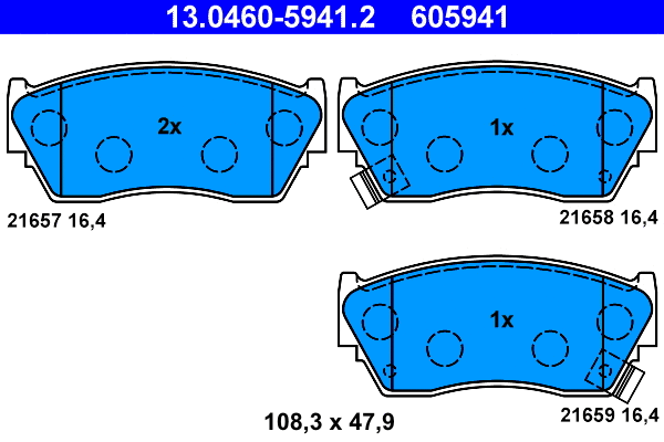 Brake Pad Set, disc brake (13.0460-5941.2)