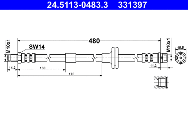 Brake Hose (24.5113-0483.3)