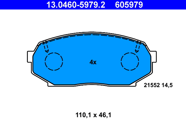 Brake Pad Set, disc brake (13.0460-5979.2)