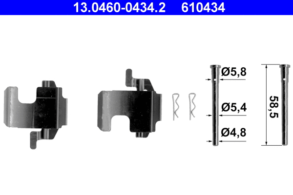 Accessory Kit, disc brake pad (13.0460-0434.2)