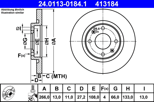 Brake Disc (24.0113-0184.1)