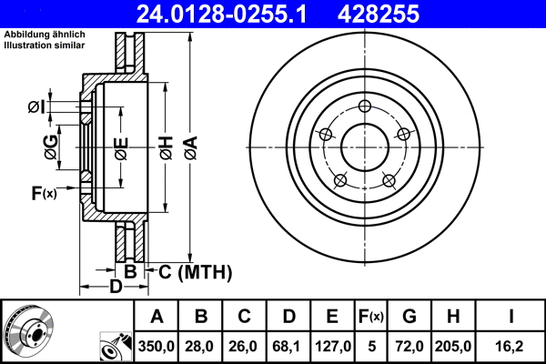 Brake Disc (24.0128-0255.1)
