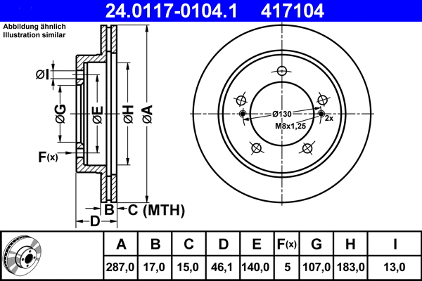 Brake Disc (24.0117-0104.1)