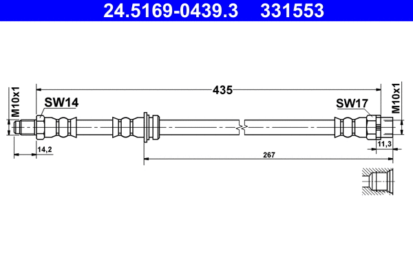 Brake Hose (24.5169-0439.3)