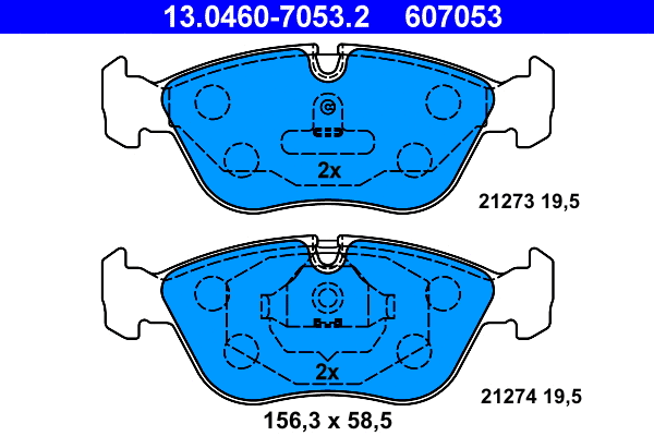 Brake Pad Set, disc brake (13.0460-7053.2)