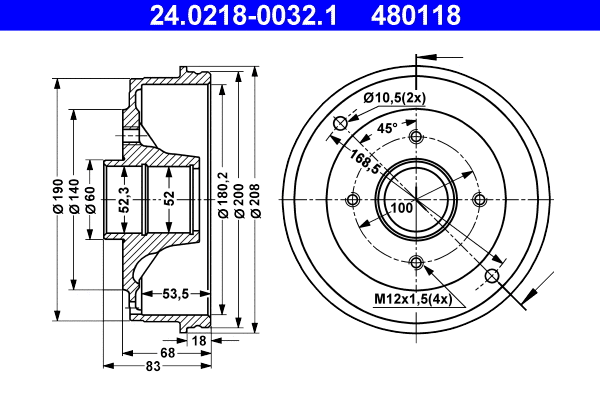 Brake Drum (24.0218-0032.1)