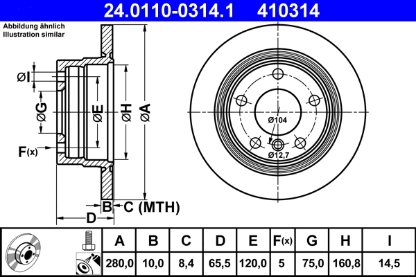 Brake Disc (24.0110-0314.1)