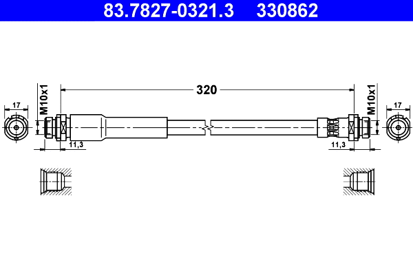 Brake Hose (83.7827-0321.3)
