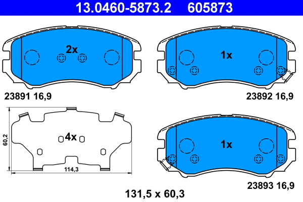 Brake Pad Set, disc brake (13.0460-5873.2)
