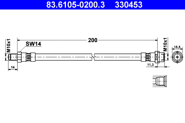 Brake Hose (83.6105-0200.3)