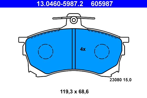 Brake Pad Set, disc brake (13.0460-5987.2)