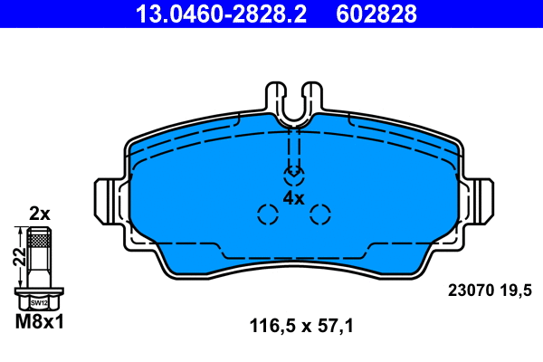Brake Pad Set, disc brake (13.0460-2828.2)