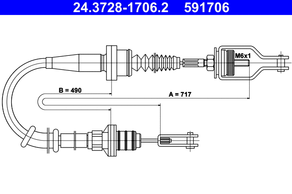 Cable Pull, clutch control (24.3728-1706.2)