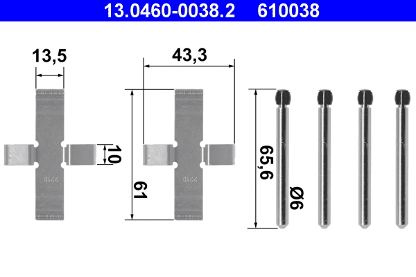 Accessory Kit, disc brake pad (13.0460-0038.2)