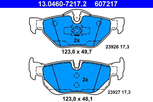 Brake Pad Set, disc brake (13.0460-7217.2)