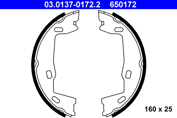 Brake Shoe Set, parking brake (03.0137-0172.2)