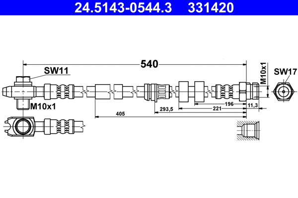 Brake Hose (24.5143-0544.3)