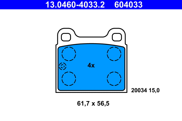 Brake Pad Set, disc brake (13.0460-4033.2)