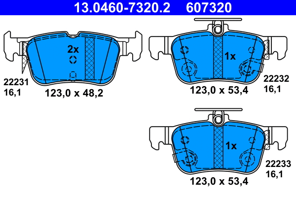 Brake Pad Set, disc brake (13.0460-7320.2)