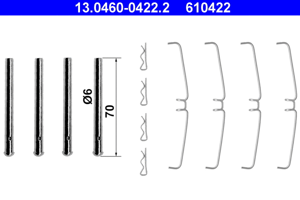 Accessory Kit, disc brake pad (13.0460-0422.2)